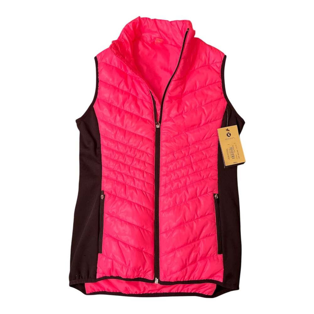 NWT Xersion Hot Pink Quilted Puffer Vest Jacket women’s Sz S